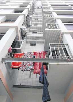新加坡首个大面积使用隐形铁花防鸟的组屋区试验计划
