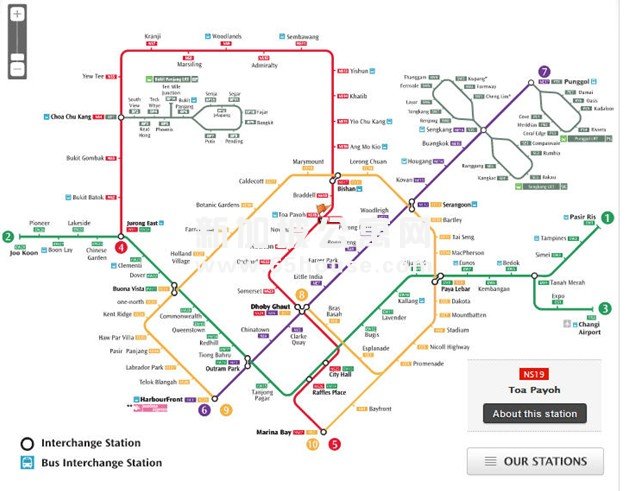 新加坡地铁站图你看的明白吗？