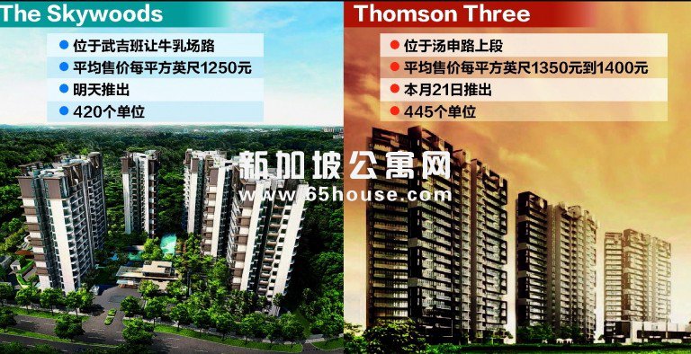 新加坡公寓网：哪里有新公寓出来？ 共管公寓项目Thomson Three